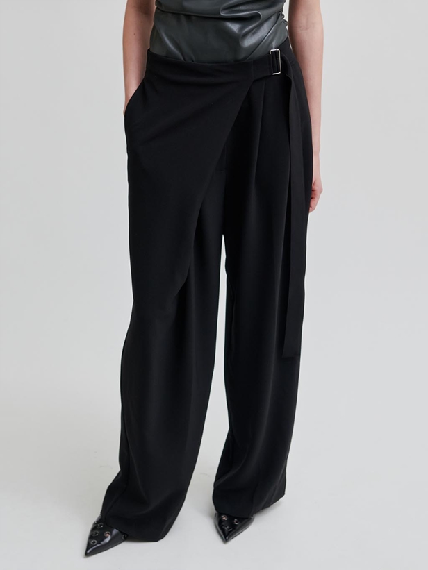 Second Female Fique Wrap Trousers Black