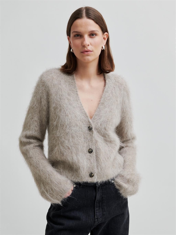 Second Female Karla Knit Cardigan Pumice Stone