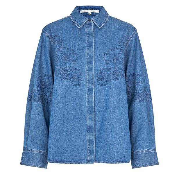 Second Female Cornelia Denim Shirt Blue Denim