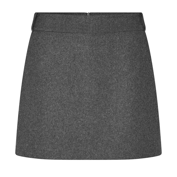 Second Female Milea Mini Skirt Dark Grey Melange