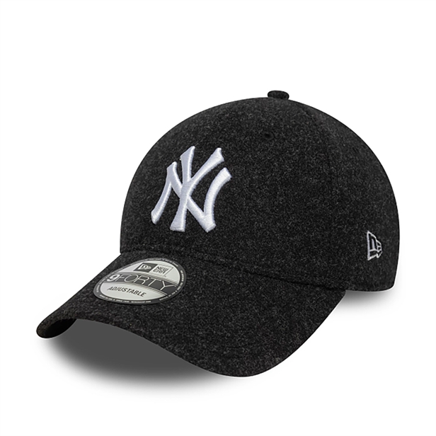 New Era Melton Wool 9FORTY New York Yankees - Black/White