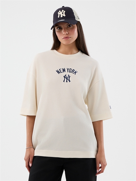 New Era MLB Waffle Box Tee New York Yankees - Off-White