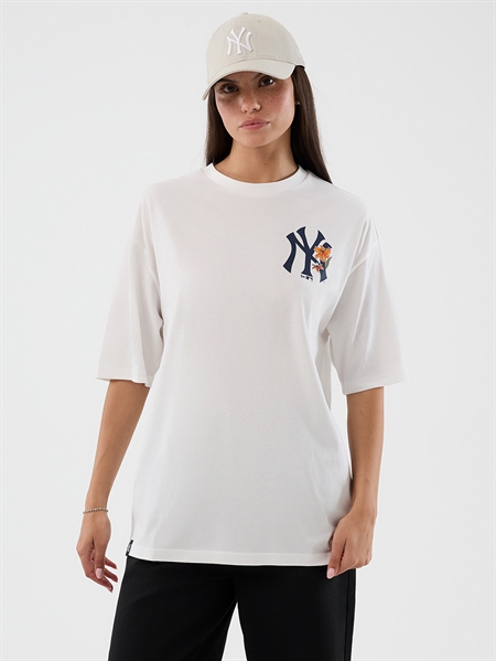 New Era MLB Floral OS Tee New York Yankees - White