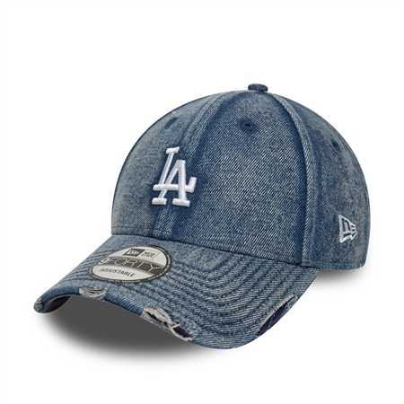 New Era ACID Wash Denim 9FORTY LA Dodgers - Pale Blue 