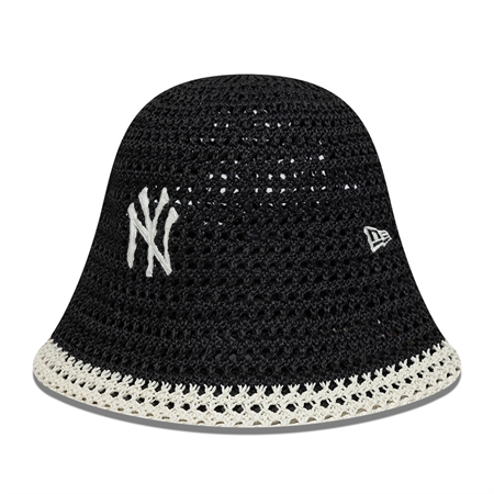 New Era WMNS Knitted Bucket New York Yankees - Black/White
