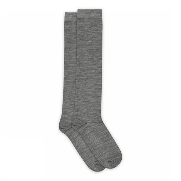 MP Denmark 86827, 491 Wool/Cotton Knee Socks Grey Melange