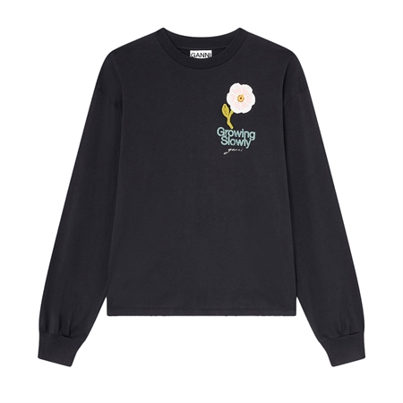 Basic Cotton Jersey Long sleeve crochet patch Phantom