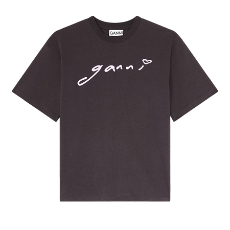 Heavy cotton Jersey Relaxed Fit Ganni Phantom