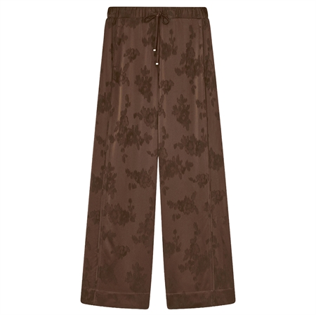 Ganni Fluid Satin Jacquard Elasticated Pants Demitasse