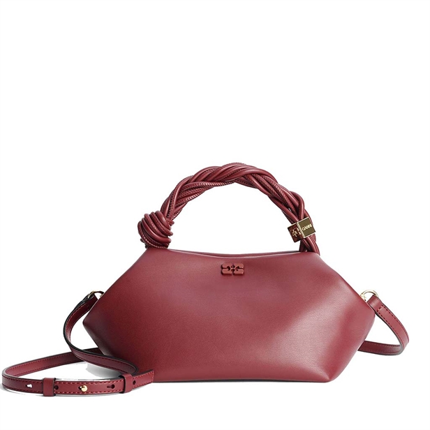 Ganni A5313 Ganni Bou Bag Small Burgundy