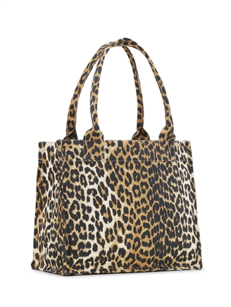 Ganni A5807 Large Easy Shopper Print Leopard