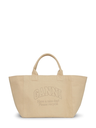 Ganni A5821 Shopper XXL Almond Milk