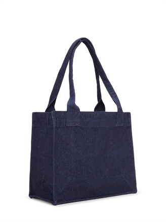 Ganni A6168 Large Easy Shopper Denim Dark Navy