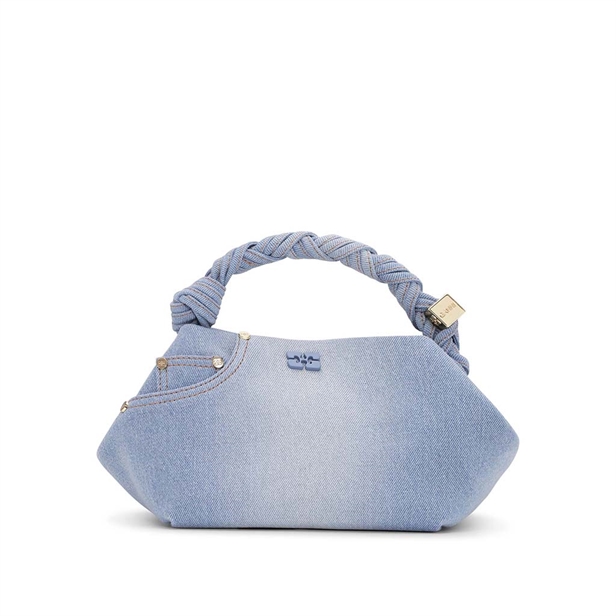 Ganni A6497 Ganni Bou Bag Small Washed Denim Faded Denim