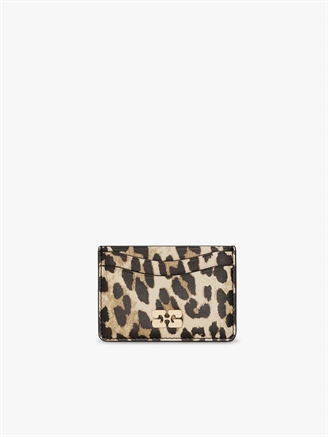 Ganni A6541 Ganni Bou Card Holder Print Leopard