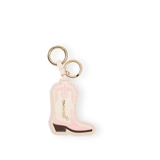 Ganni A6548 Ganni Western Boot Keyring Chalk Pink