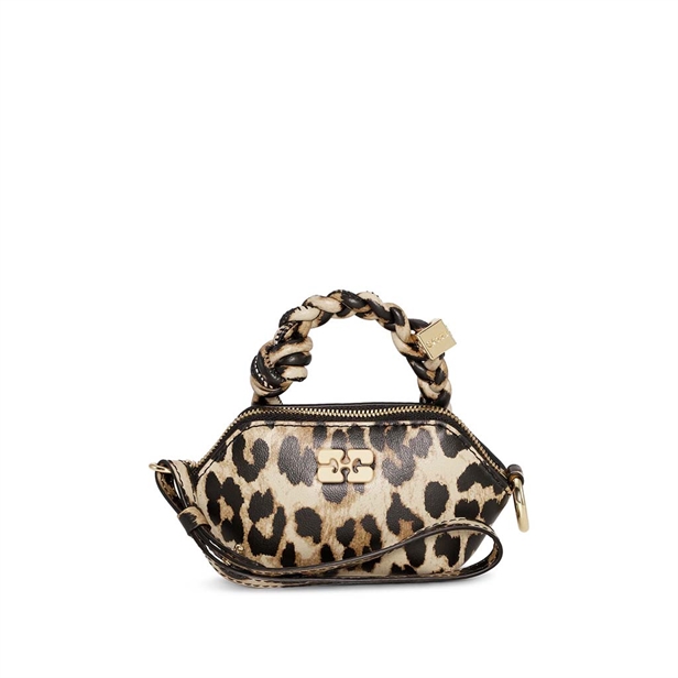 Ganni A6549 Ganni Bou Bag Nano Print Leopard