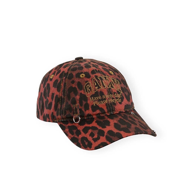 Ganni A6640 Cap Hat Red Leo Racing Red