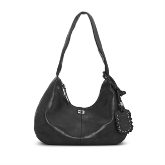 Ganni A6865 Hobo Medium Steal Grey