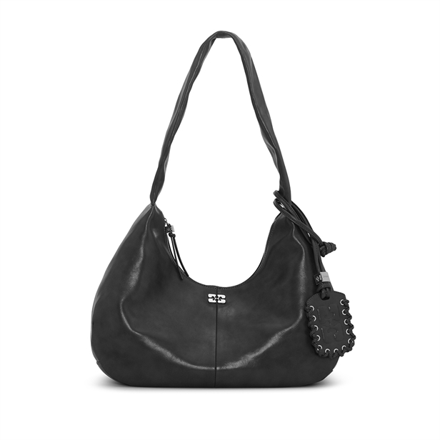 Ganni A6865 Hobo Medium Steal Grey