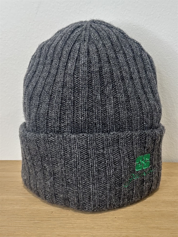 Ganni A6928 Core Future Wool Knit Bennie Charcoal Grey