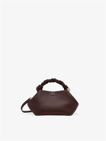 Ganni A7274 Ganni Bou Bag Small Grained Chicory Coffee
