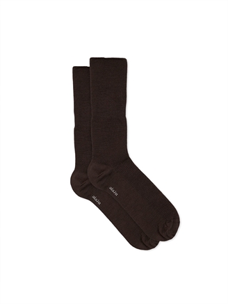 Aiayu Wool Rib Socks Brown