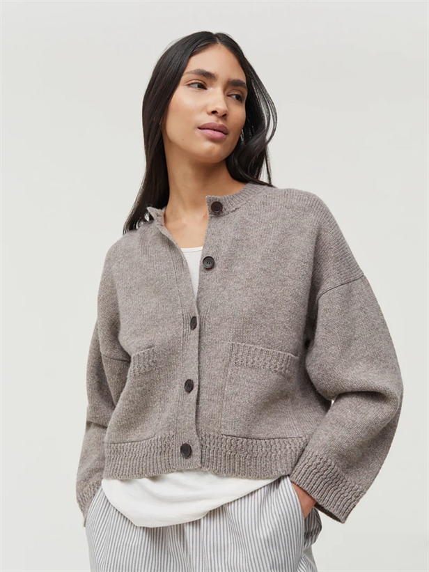 Aiayu Cobe Wool Cardigan Pure Soil