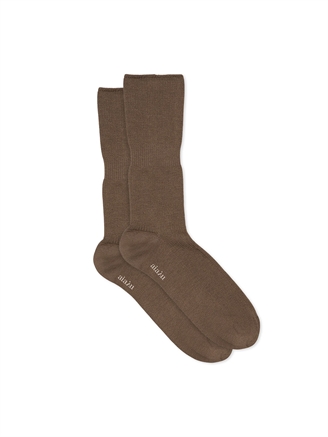 Aiayu Cotton Rib Socks Chestnut