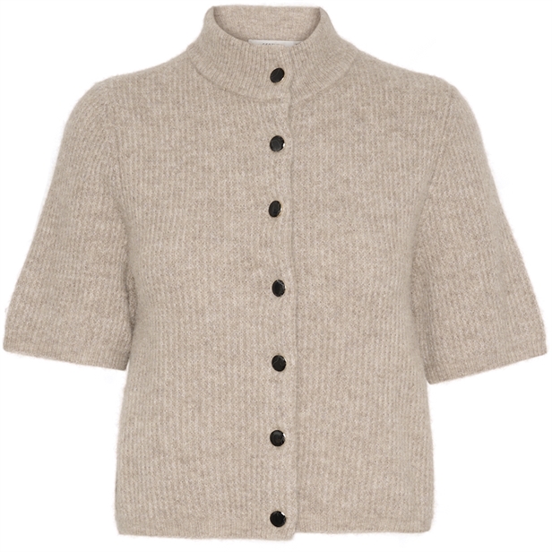 Gestuz AlphaGZ ss short cardigan Warm Sand Melange