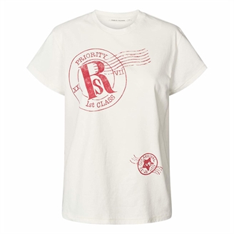 Rabens Saloner Ambla Postal T-Shirt Chalk