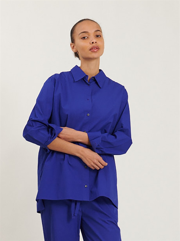 Basic Apparel Vilde Loose Shirt GOTS Clematis blue