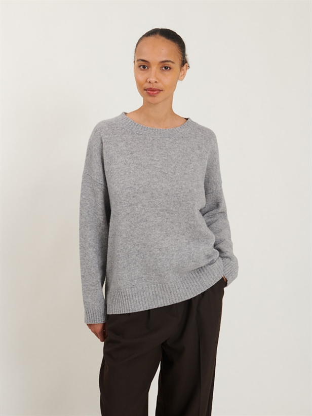 Basic Apparel Lise O-Neck Light grey melange