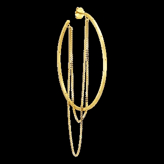 Jane Kønig Big Orbis Chain Hoop Guld