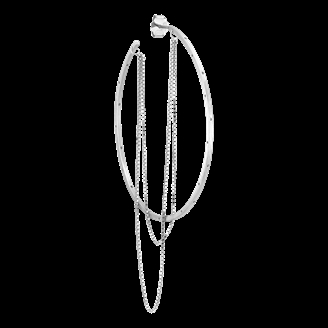Jane Kønig Big Orbis Chain Hoop Silver