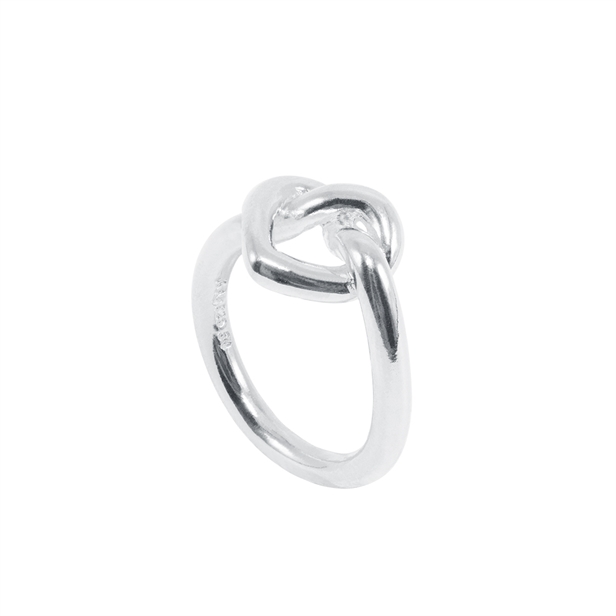 Jane Kønig Big Tied Heart Ring Silver