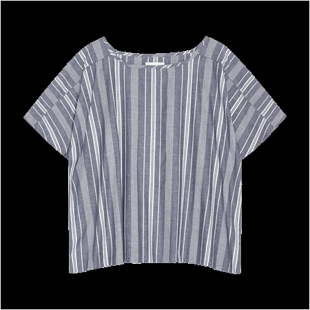 Moshi Moshi Mind Balance Top Stripe Sea blue/White