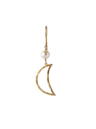 Stine A Bella Moon Earring With Pearl Gold