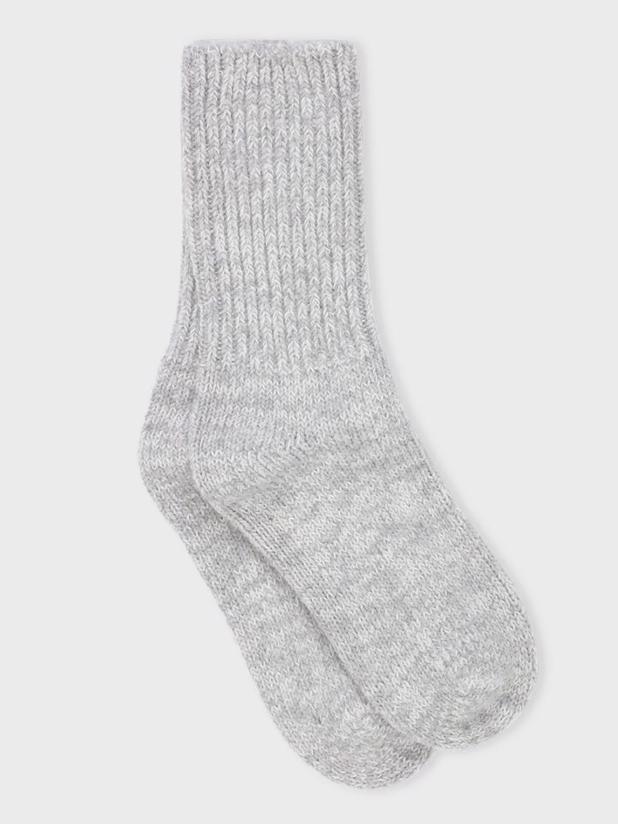 Moshi Moshi Mind Boyfriend socks Light Grey Melange