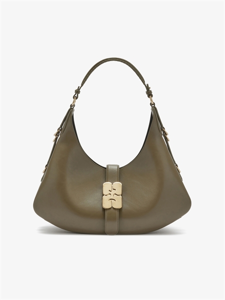 GANNI Kat Small Butter Bag Military Olive