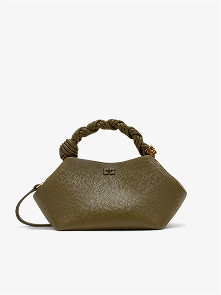 GANNI Bou Small Grained Bag Military Olive