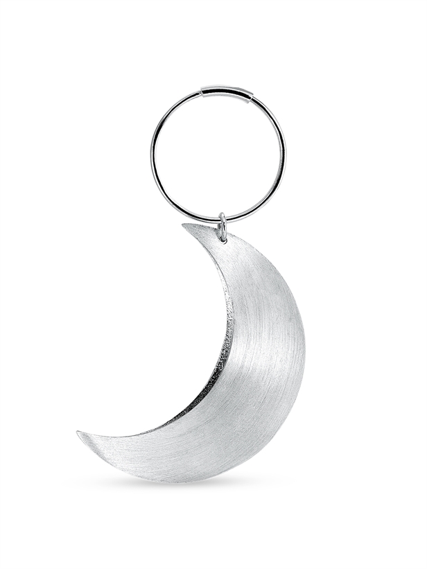 Jane Kønig Big Half Moon Creole Silver