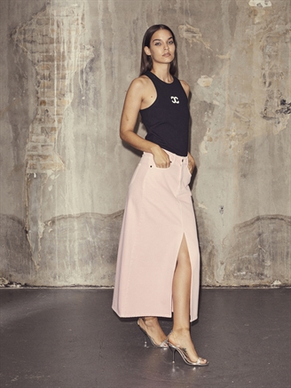 Co'Couture VikaCC Dye Slit Skirt Bubblegum