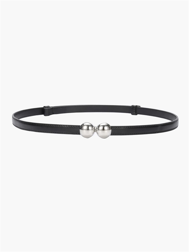 Plissé Copenhagen Cassila belt (silver buckle) One Size Black