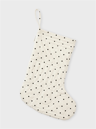 Moshi Moshi Mind Dotted Christmas Stocking Ecru/Black Dots