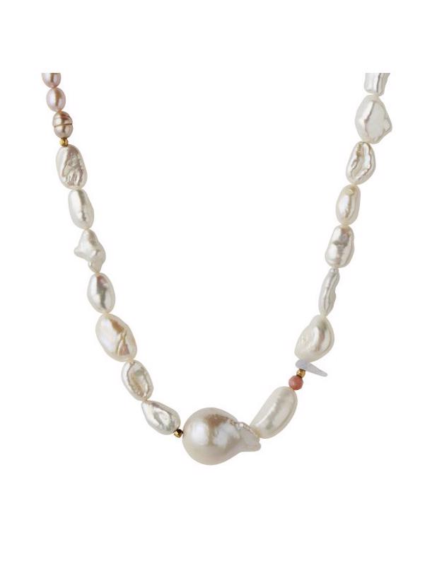 Stine A Chunky Glamour Pearl Necklace - White & Rose