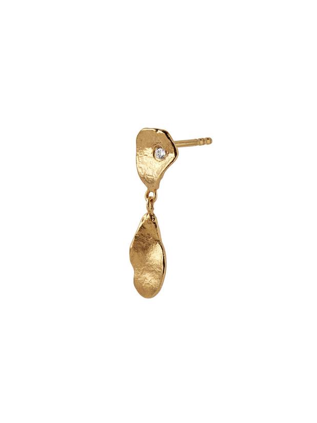 Stine A Clear Sea Earring with Stone Gold