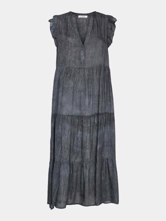 Co Couture Cold Dye S/S Floor Dress Dark Grey