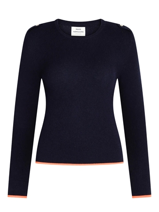 Mads Nørgaard Cosy Rib Solid Sail Sweater Deep Well