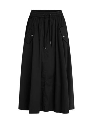Co Couture Crisp Poplin Utility Skirt Black